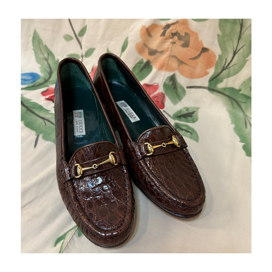Gucci Crocodile Loafers