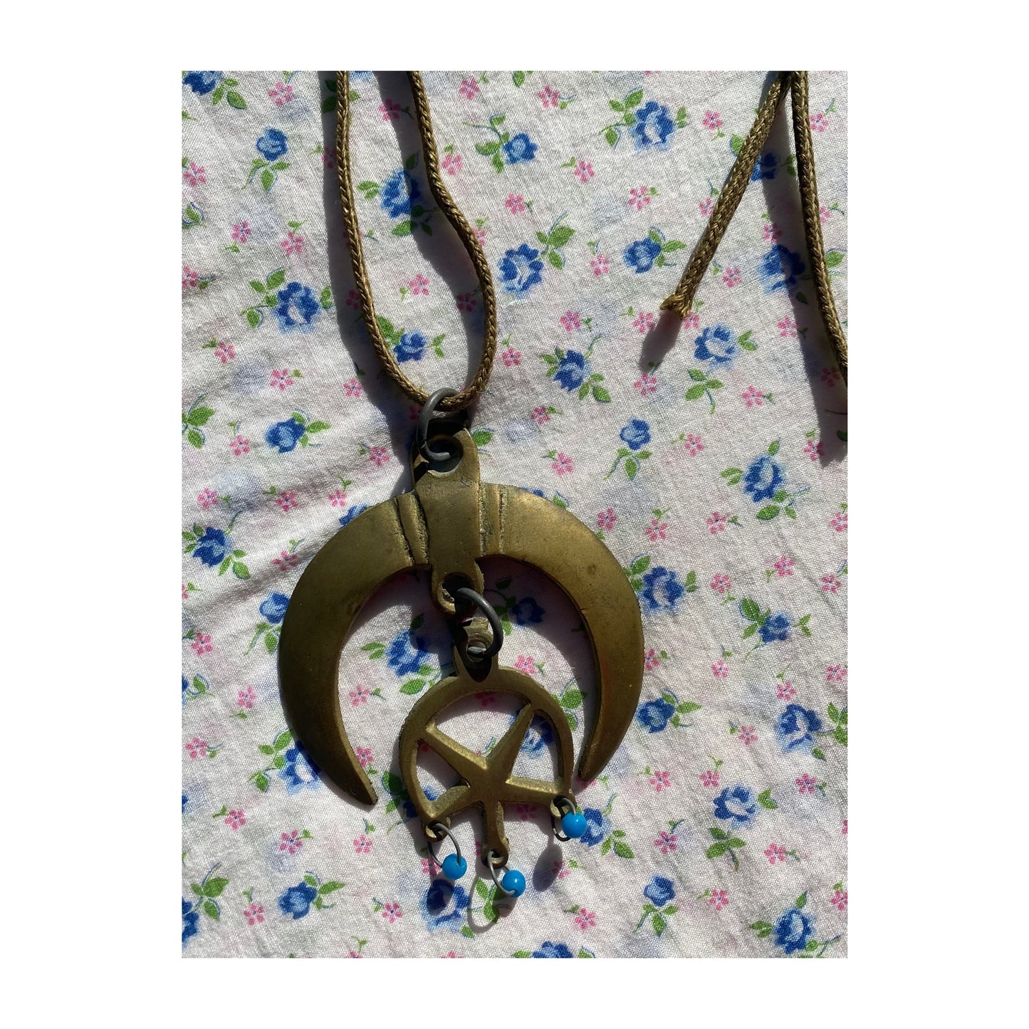 Brass Pendant on Cord